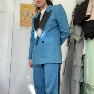 INSANE!! RARE ! Vintage 2 pc DENIM TUXEDO!!!